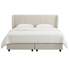 Adonia Beige Queen Bed w/Storage - Ornate Home