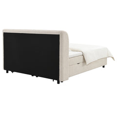 Adonia Beige Queen Bed w/Storage - Ornate Home