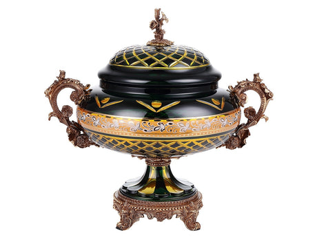 Adora Black & Gold/Beige Urn  / HD-3010L - Ornate Home