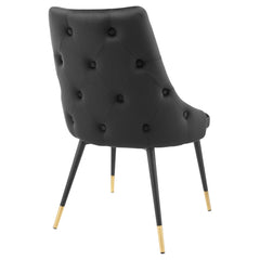 Adorn Black Performance Velvet Dining Side Chair (Set of 2) - Ornate Home
