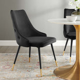 Adorn Black Tufted Performance Velvet Dining Side Chair - Ornate Home