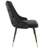 Adorn Black Tufted Performance Velvet Dining Side Chair - Ornate Home