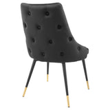 Adorn Black Tufted Performance Velvet Dining Side Chair - Ornate Home