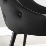Adorn Black Tufted Performance Velvet Dining Side Chair - Ornate Home