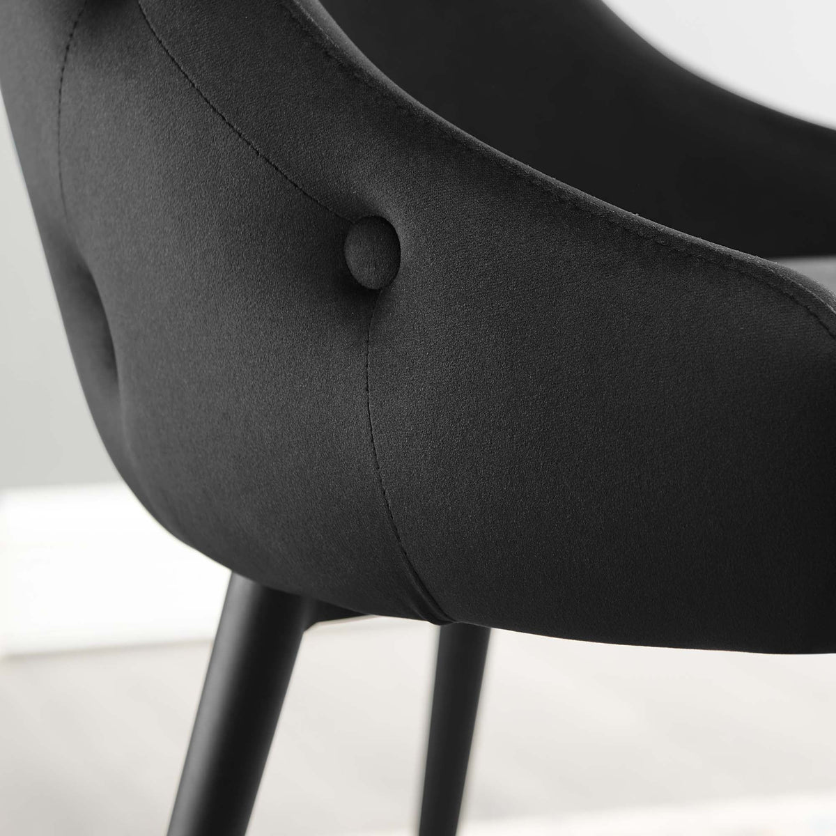 Adorn Black Tufted Performance Velvet Dining Side Chair - Ornate Home
