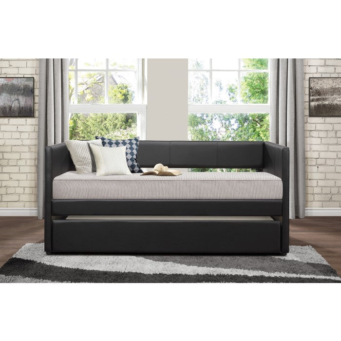 Adra Black Daybed with Trundle - Ornate Home