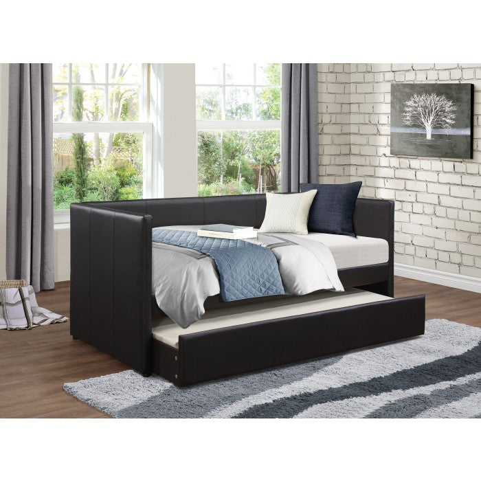 Adra Black Daybed with Trundle - Ornate Home