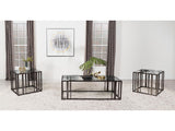 Adri Black Nickel 3-piece Coffee and End Table Set - Ornate Home