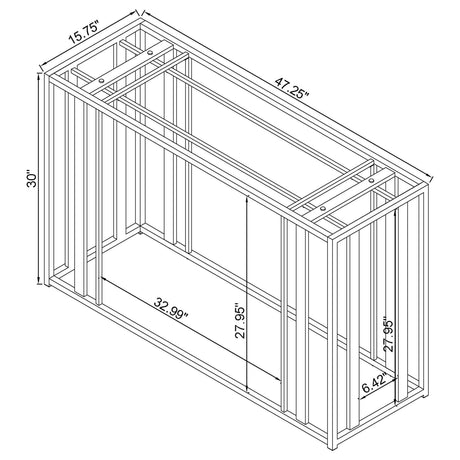 Adri Black Nickel Glass Top Entryway Console Table - Ornate Home