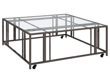 Adri Black Nickel Square Coffee Table - Ornate Home