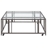 Adri Black Nickel Square Coffee Table - Ornate Home