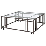 Adri Black Nickel Square Coffee Table - Ornate Home