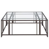 Adri Black Nickel Square Coffee Table - Ornate Home