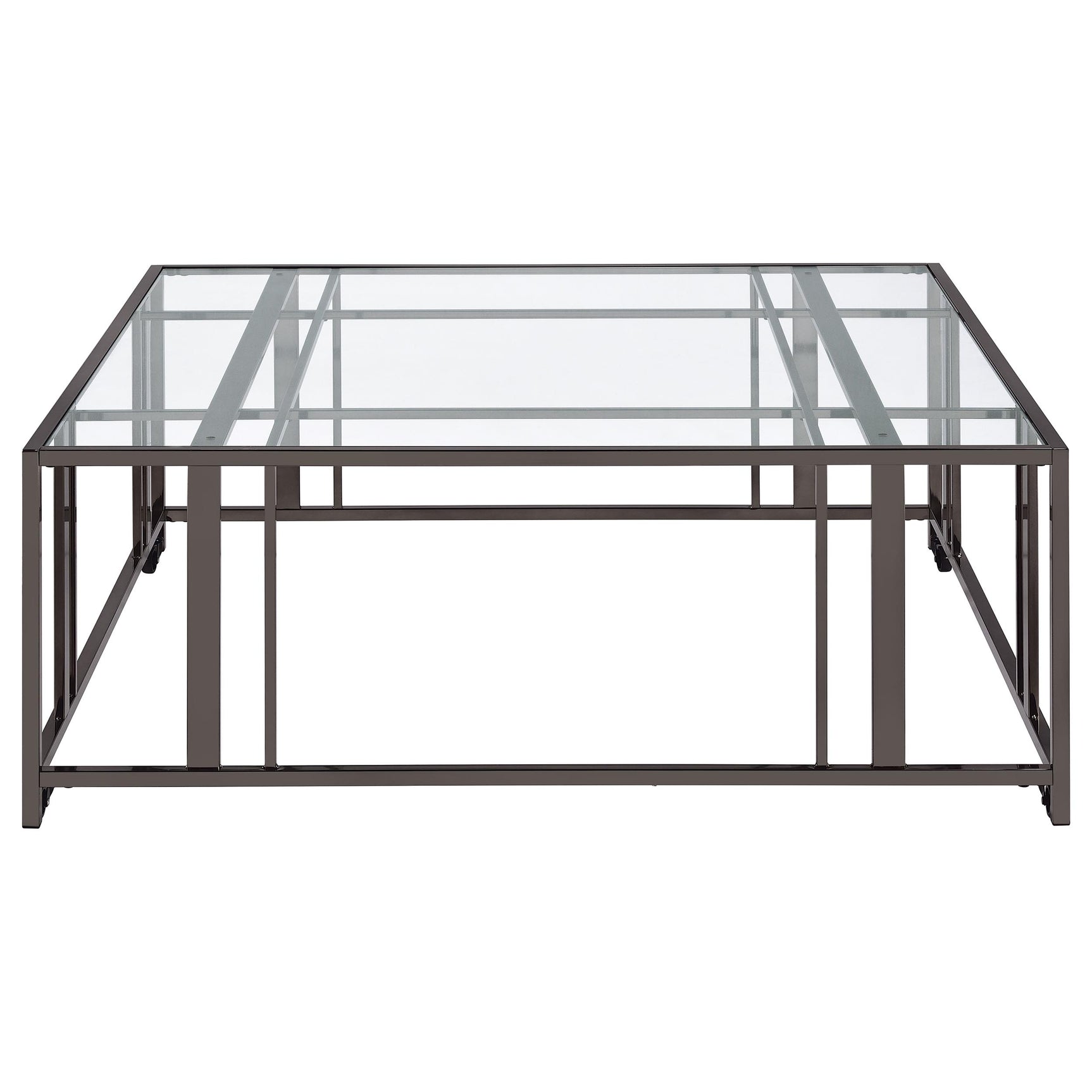 Adri Black Nickel Square Coffee Table - Ornate Home