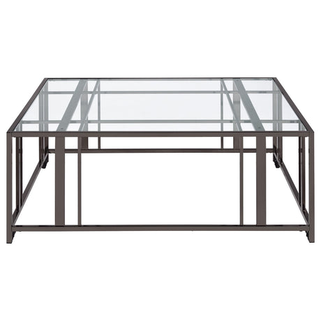 Adri Black Nickel Square Coffee Table - Ornate Home