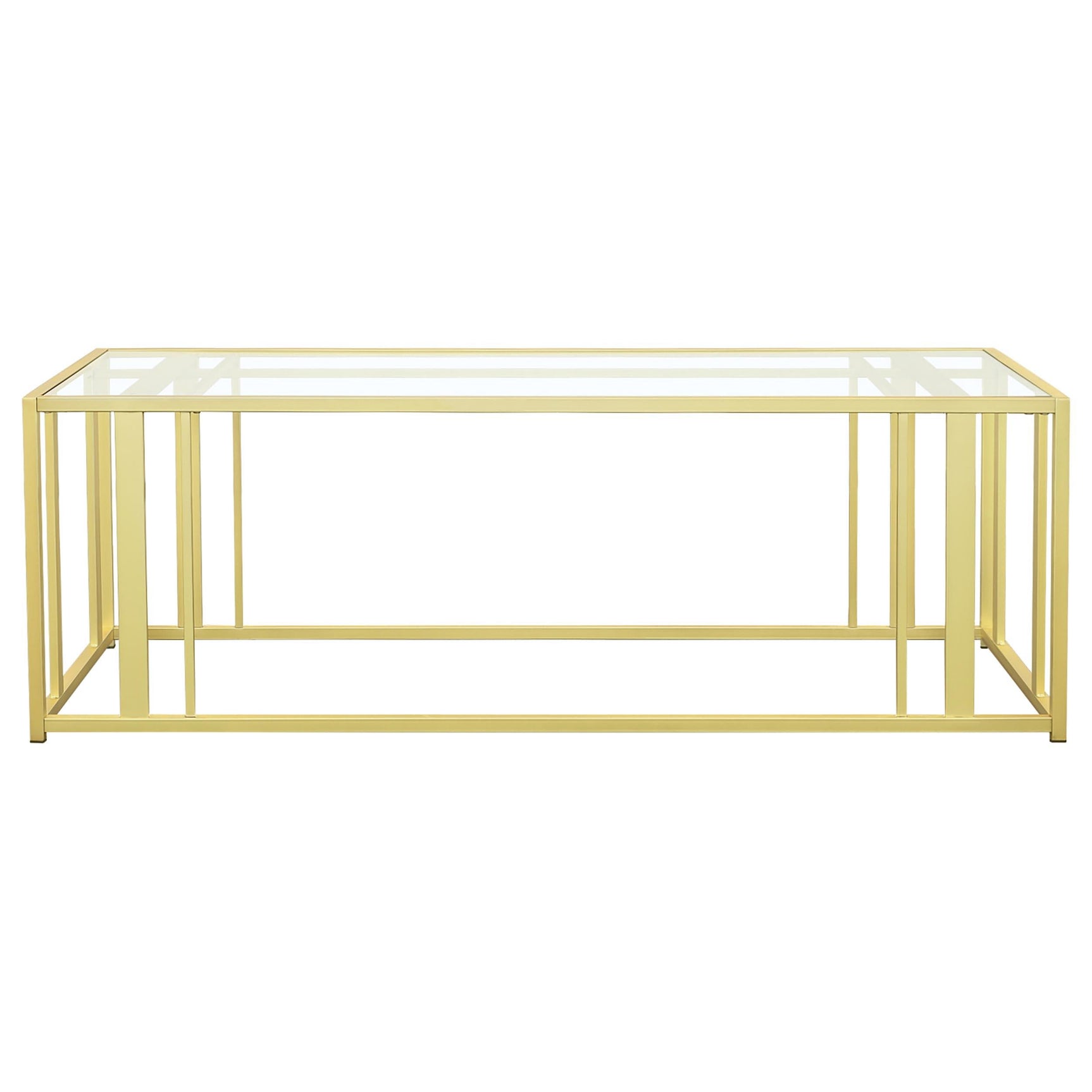 Adri Matte Brass 2-piece Coffee and End Table Set - Ornate Home