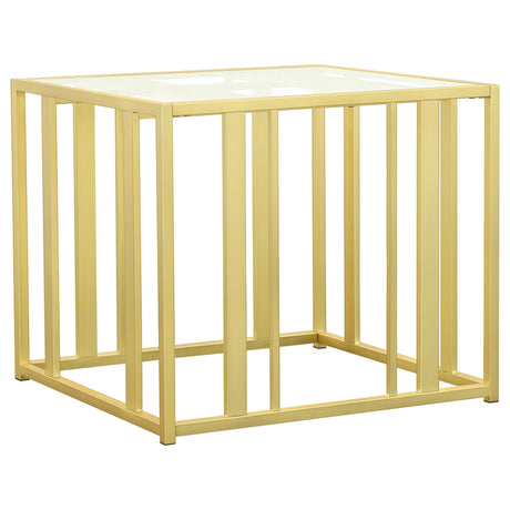 Adri Matte Brass 3-piece Coffee and End Table Set - Ornate Home