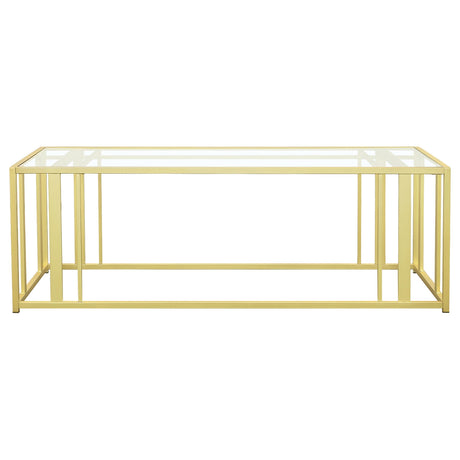 Adri Matte Brass 3-piece Coffee and End Table Set - Ornate Home