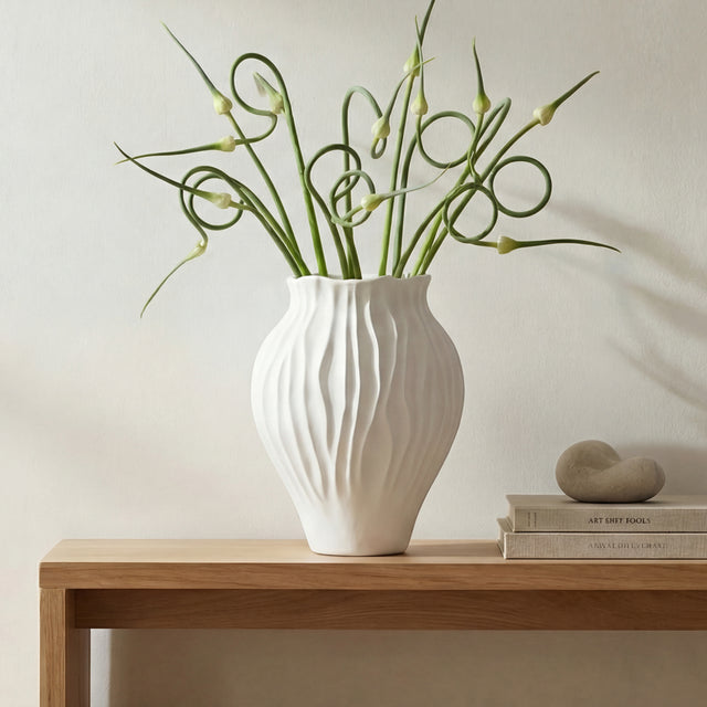 Adria White 14-in Vessel - Ornate Home