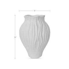 Adria White 14-in Vessel - Ornate Home