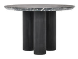 Adrian Black Outdoor Round Dining Table - Ornate Home