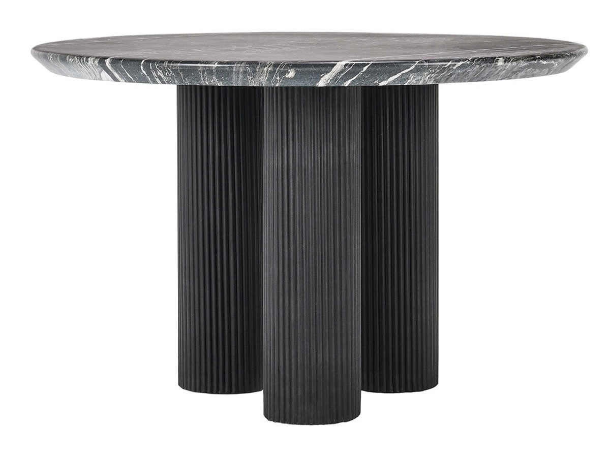 Adrian Black Outdoor Round Dining Table - Ornate Home