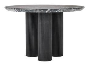 Adrian Black Outdoor Round Dining Table - Ornate Home