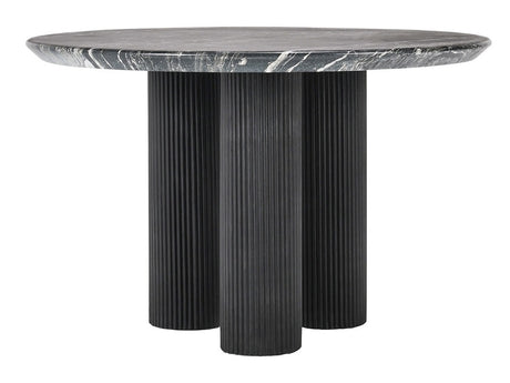 Adrian Black Outdoor Round Dining Table - Ornate Home