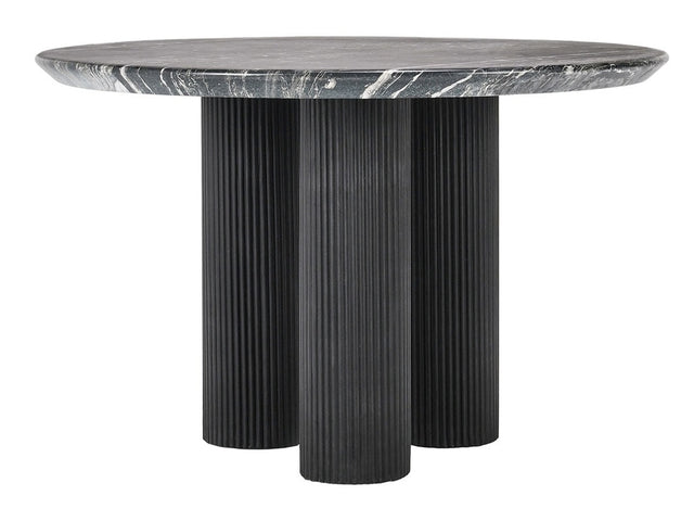 Adrian Black Outdoor Round Dining Table - Ornate Home
