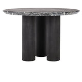 Adrian Black Outdoor Round Dining Table - Ornate Home