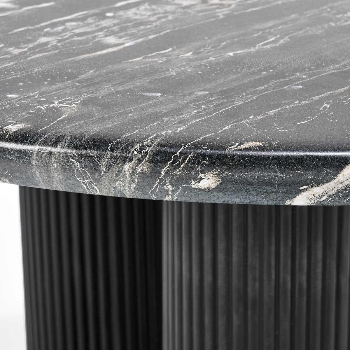 Adrian Black Outdoor Round Dining Table - Ornate Home