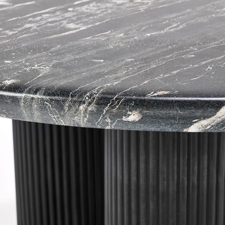 Adrian Black Outdoor Round Dining Table - Ornate Home