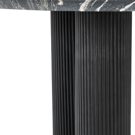 Adrian Black Outdoor Round Dining Table - Ornate Home