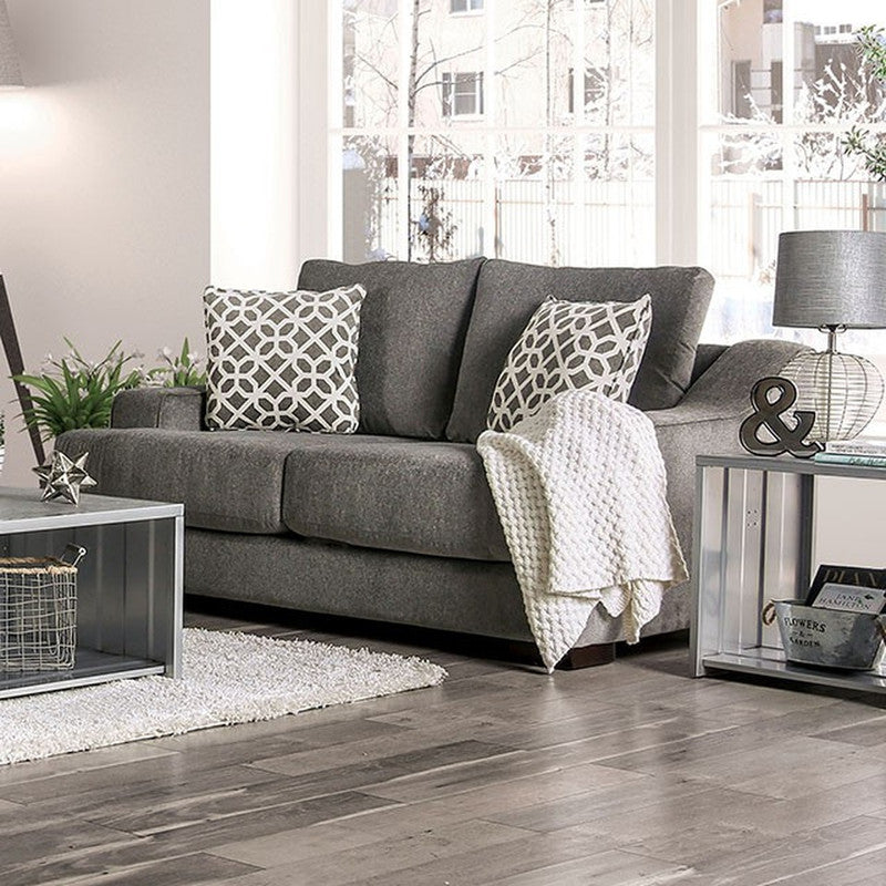 Adrian Gray Loveseat - Ornate Home