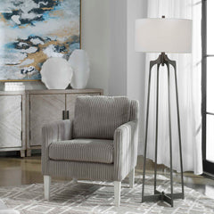 Adrian Silver Modern Floor Lamp - Ornate Home