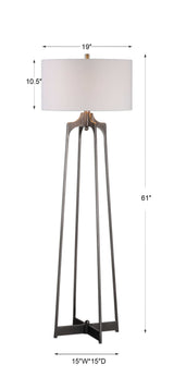 Adrian Silver Modern Floor Lamp - Ornate Home