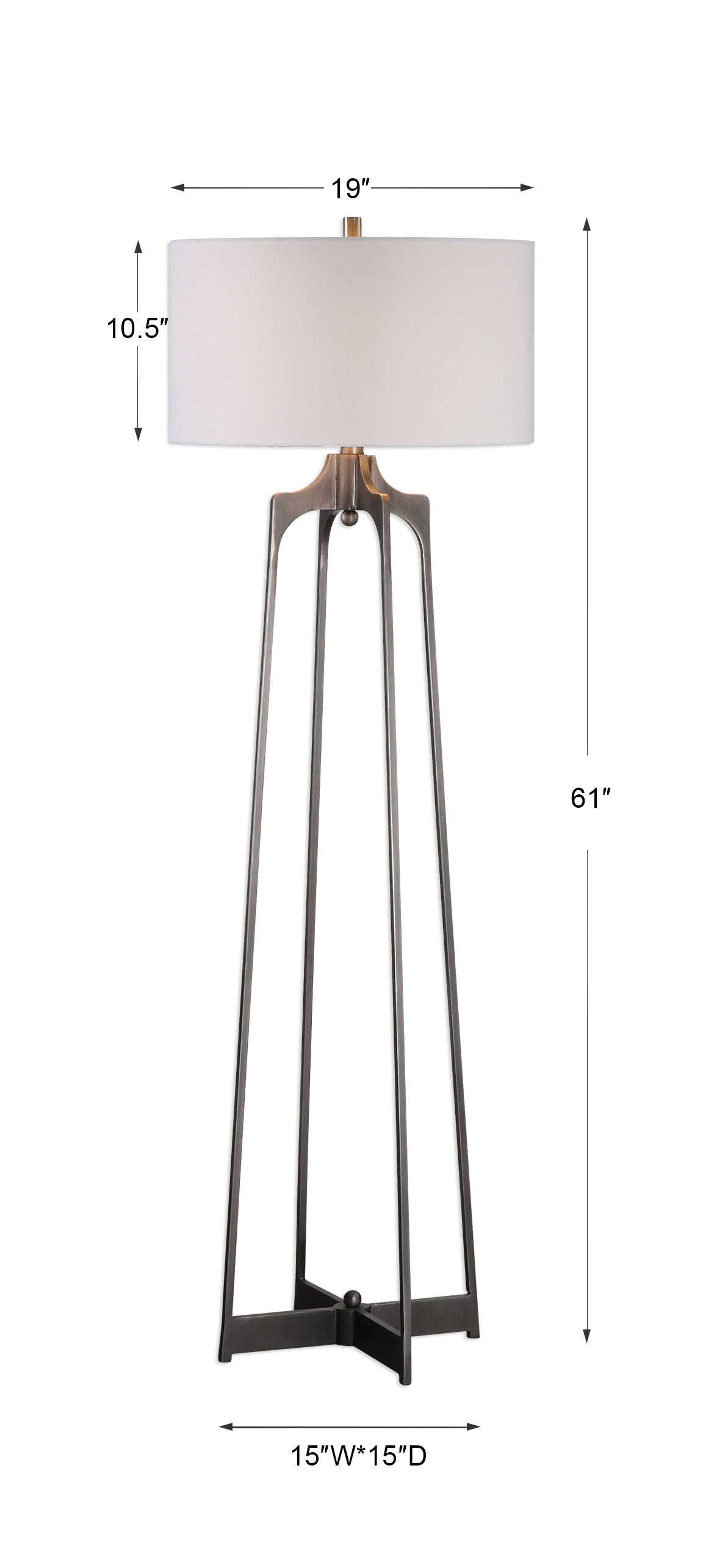 Adrian Silver Modern Floor Lamp - Ornate Home