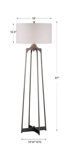 Adrian Silver Modern Floor Lamp - Ornate Home