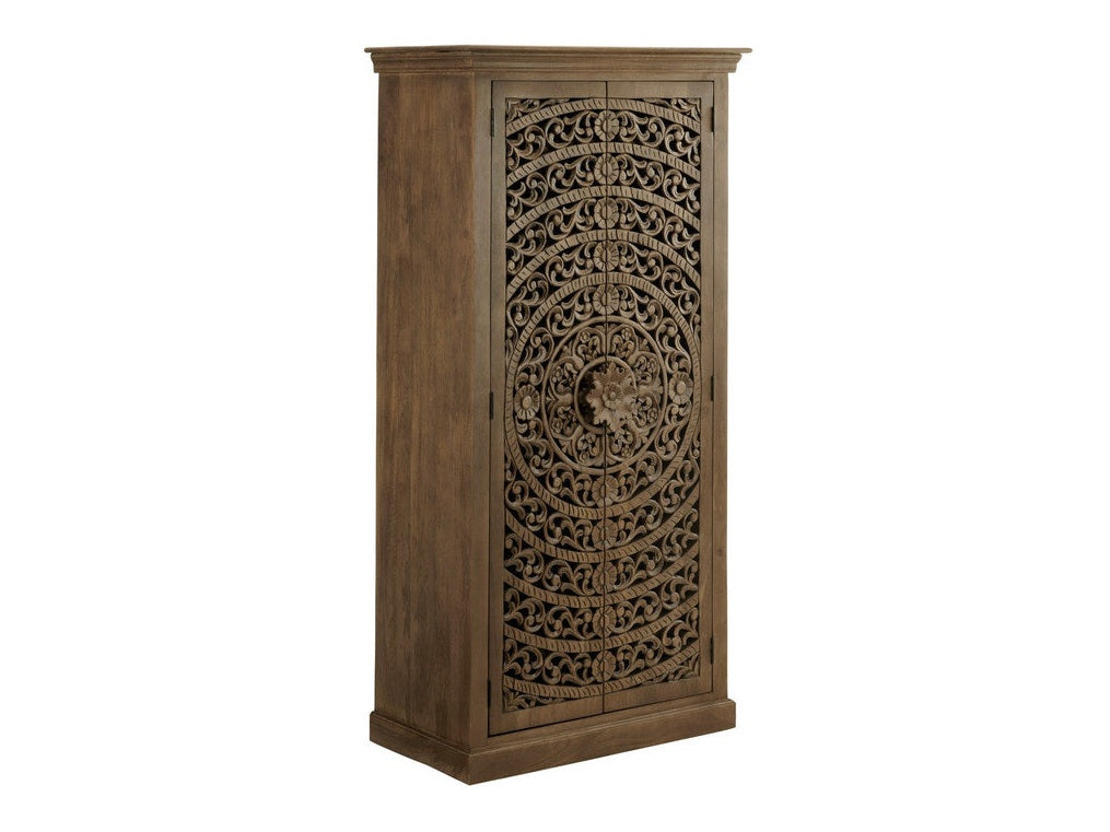 Adriana Brown Tall-Cabinet - Ornate Home