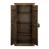 Adriana Brown Tall-Cabinet - Ornate Home