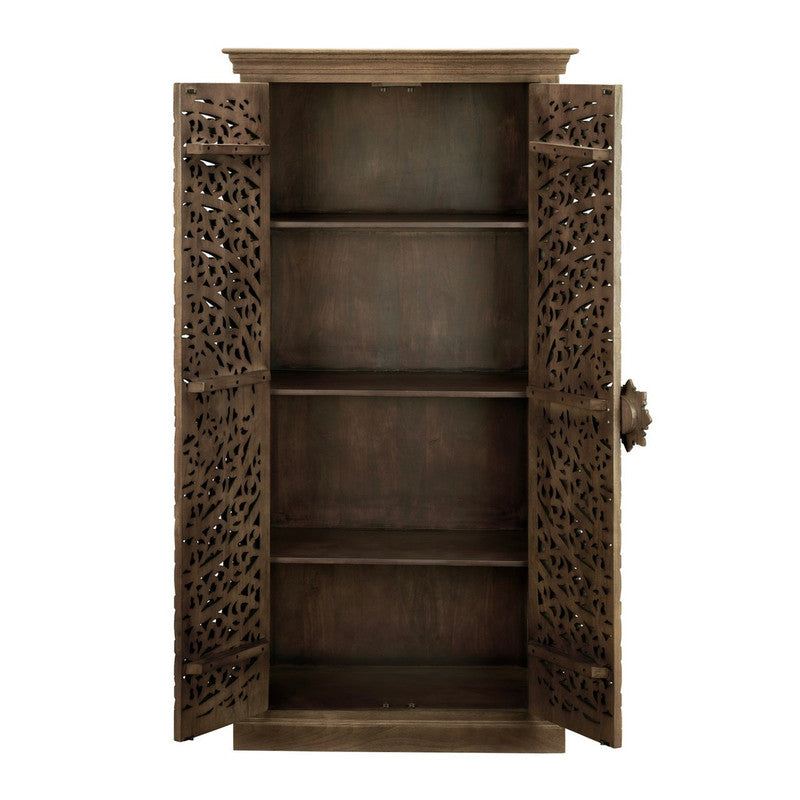 Adriana Brown Tall-Cabinet - Ornate Home