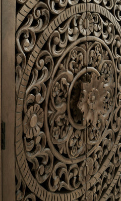 Adriana Brown Tall-Cabinet - Ornate Home