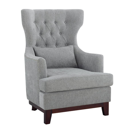 Adriano Light Gray Accent Chair - Ornate Home