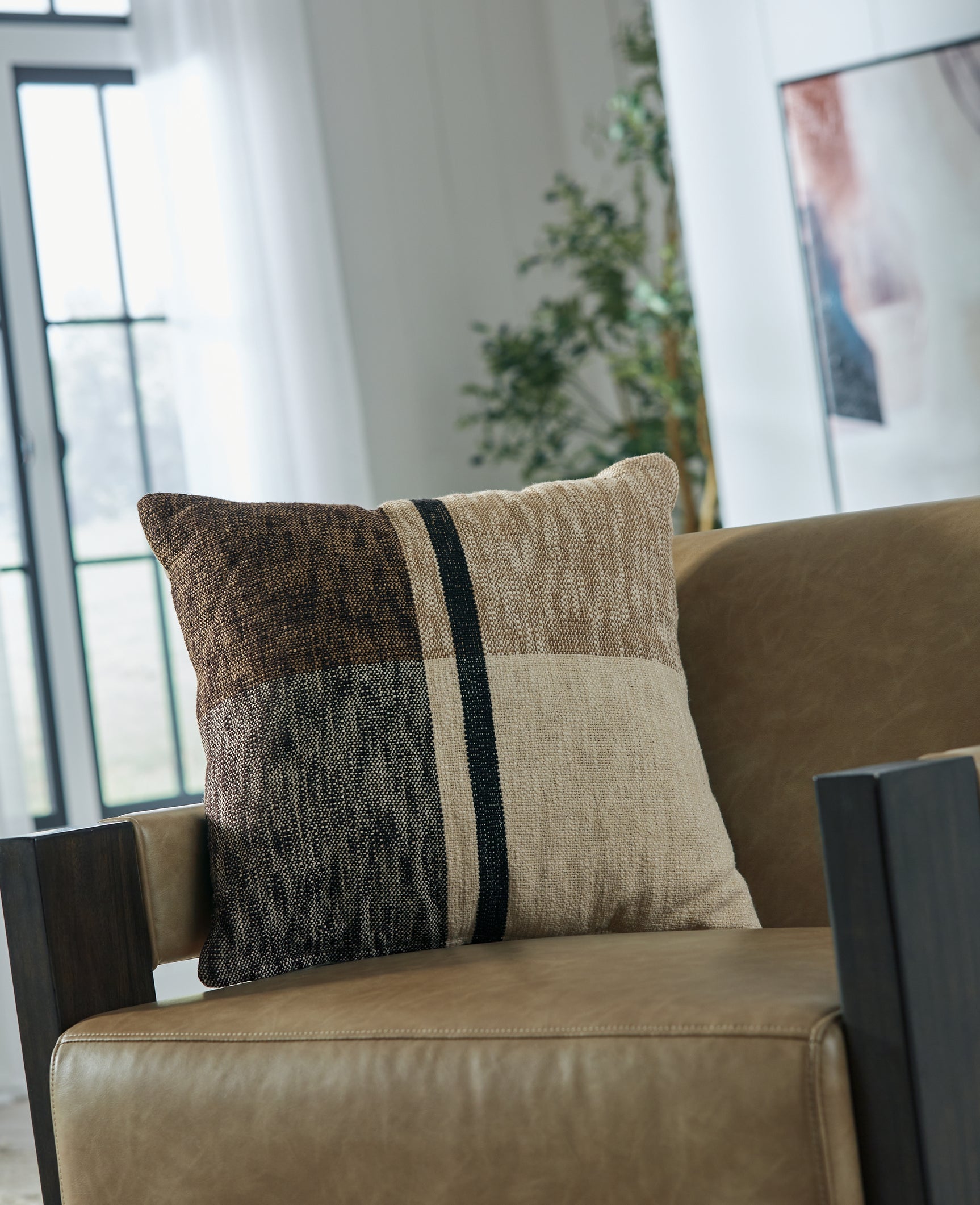 Adrielton Black/Brown/Tan Pillow - Ornate Home