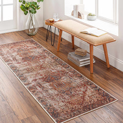 Adtugan Vintage Flat Pile Washable Rug - Ornate Home