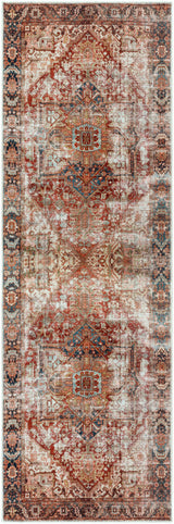 Adtugan Vintage Flat Pile Washable Rug - Ornate Home