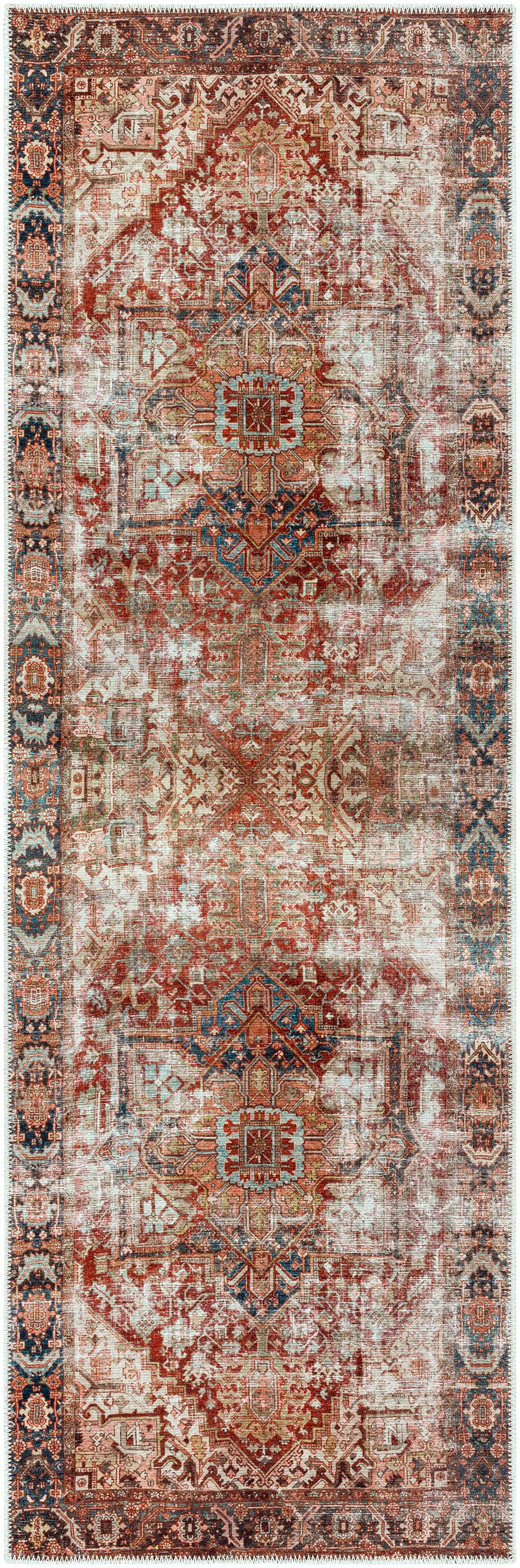 Adtugan Vintage Flat Pile Washable Rug - Ornate Home