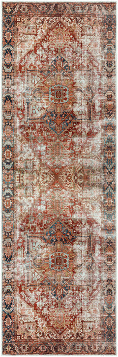 Adtugan Vintage Flat Pile Washable Rug - Ornate Home