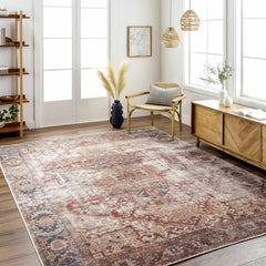 Adtugan Vintage Flat Pile Washable Rug - Ornate Home