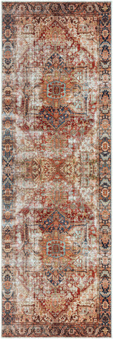 Adtugan Vintage Flat Pile Washable Rug - Ornate Home